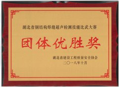 2018.10湖北省鋼結(jié)構(gòu)焊縫超聲檢測技能比武大賽獲
